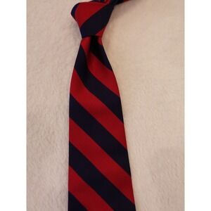 Jos A Bank Executive Collection Silk Tie Striped Red‎ Navy Blue Repp Regiment